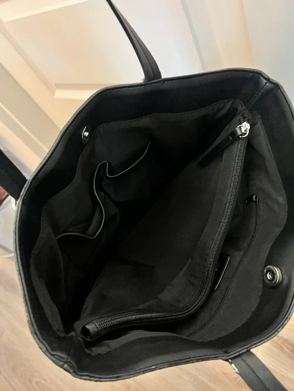 Nine West Black Logo-Print Tote